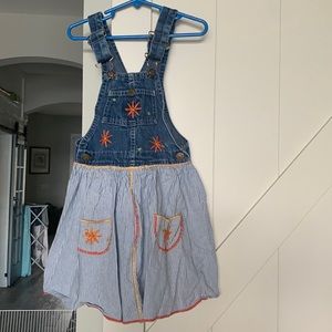 Oshkosh blue denim overall dress size Medium